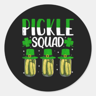 Pegatina Redonda Shenanigans Pickle Squad St Patricks