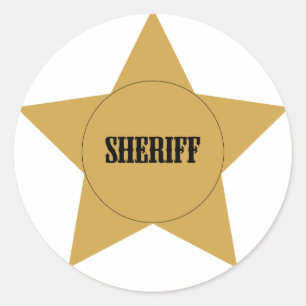 Pegatina Redonda Sheriff