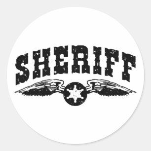Pegatina Redonda Sheriff