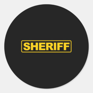 Pegatina Redonda Sheriff Front Back Print Sheriff