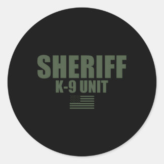Pegatina Redonda Sheriff K-9 Unidad Od Green Uniforme