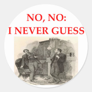 Pegatina Redonda sherlock holmes