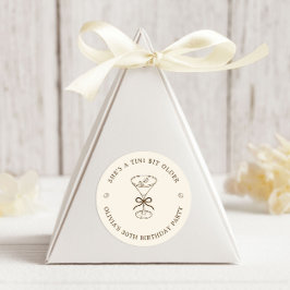 Pegatina Redonda She's A Tini Bit Older Coffee Martini Birthday