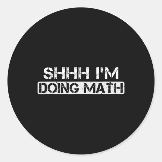 Pegatina Redonda Shhh estoy haciendo entrenamiento para construir e (Anverso)