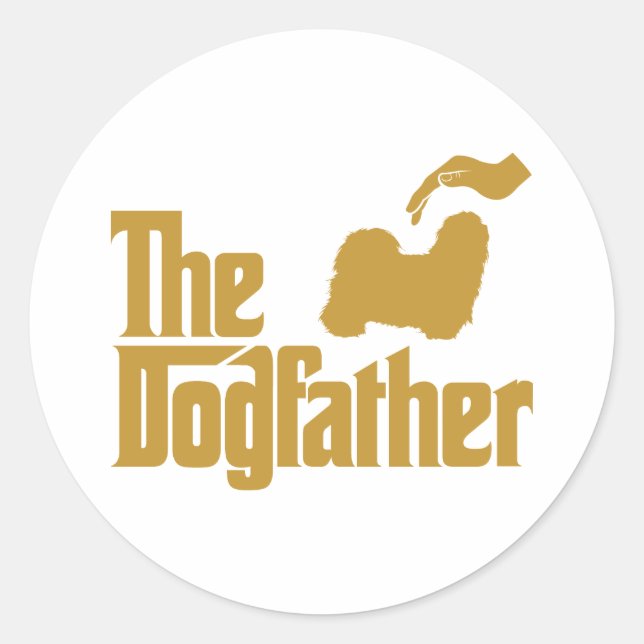 Pegatina Redonda Shih Tzu (Anverso)