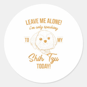 Pegatina Redonda Shih Tzu Mom Divertida Perro Animal Lover Madres