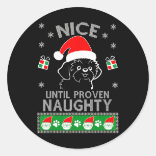 Pegatina Redonda Shih Tzu Niza Hasta Que Se Demostraron Navidades F