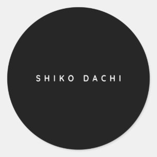 Pegatina Redonda Shiko Dachi Karate Principiante Moderno