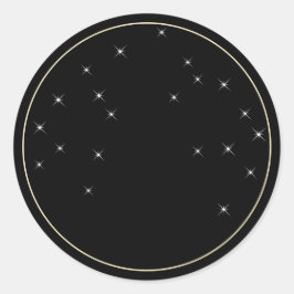 Pegatina Redonda Shimmery Purple Gold Purpurina Etiquetas de produc