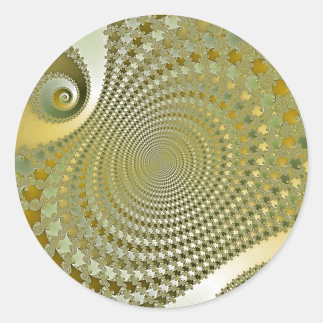 Pegatina Redonda Shine - Fractal (Anverso)