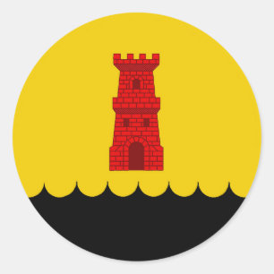 Pegatina Redonda Shire of Blackwater Keep Populge Badge Classic Ro