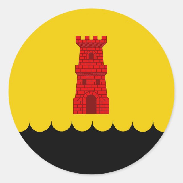 Pegatina Redonda Shire of Blackwater Keep Populge Badge Classic Ro (Anverso)