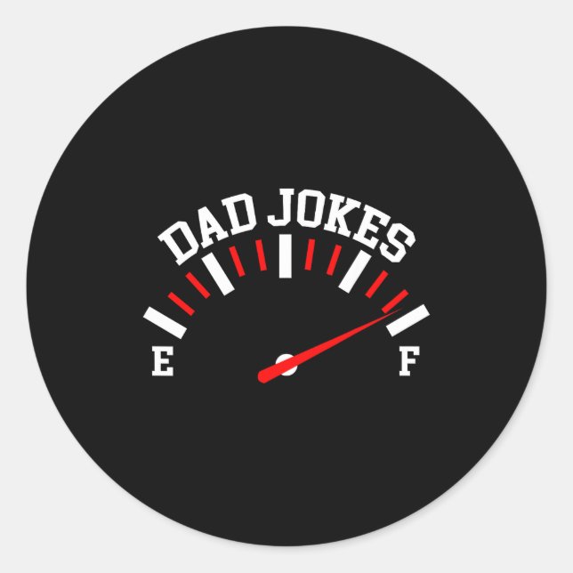 Pegatina Redonda Shirt Dad Jokes Full Meter Funny Father’s Day Gift (Anverso)