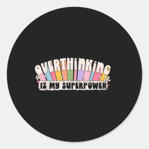 Pegatina Redonda Shirt Groovy Retro Overthi