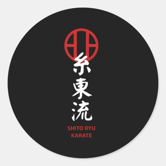 Pegatina Redonda Shito Ryu Karate (Anverso)