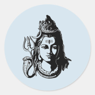 Pegatina Redonda Shiva