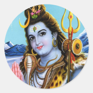 Pegatina Redonda Shiva