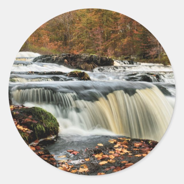 Pegatina Redonda Shohola cae en otoño (Anverso)