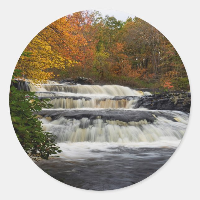 Pegatina Redonda Shohola cae en otoño (2) (Anverso)