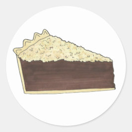 Pegatina Redonda Shoo Fly Pie Fiesta Social Dessere Bake Sale Slice
