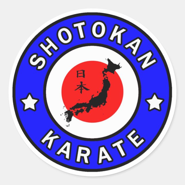 Pegatina Redonda Shotokan Karate (Anverso)