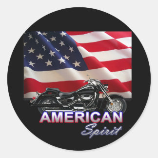 Pegatina Redonda Show de motocicletas American Spirit TV