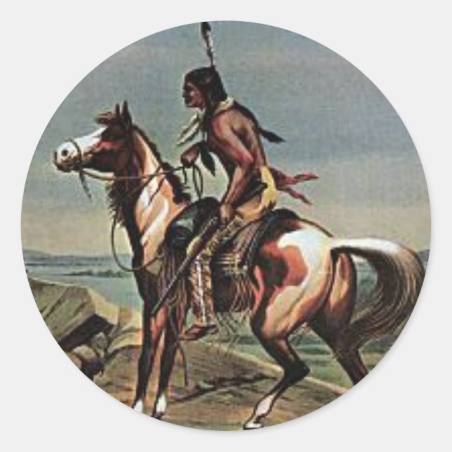 Pegatina Redonda Show Wild West de Buffalo Bills (Anverso)