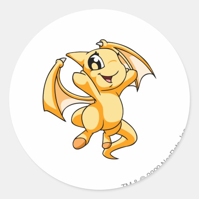 Pegatina Redonda Shoyru Amarillo (Anverso)