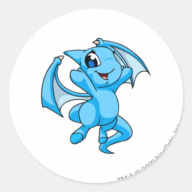 Pegatina Redonda Shoyru Blue (Anverso)