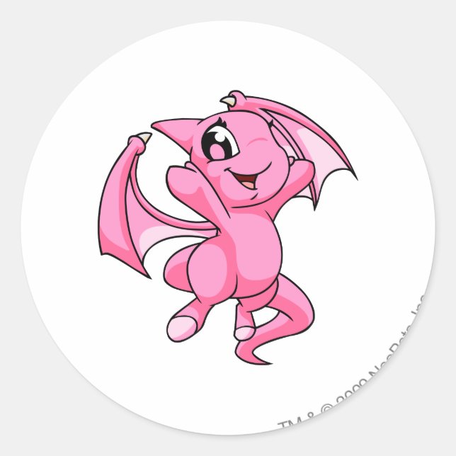 Pegatina Redonda Shoyru Pink (Anverso)