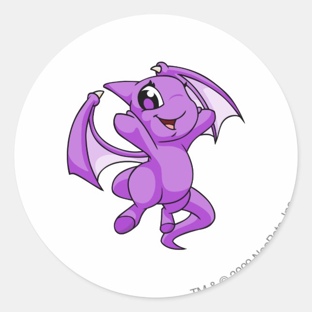 Pegatina Redonda Shoyru Purple (Anverso)