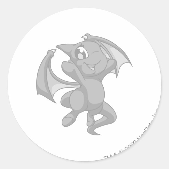 Pegatina Redonda Shoyru Silver (Anverso)