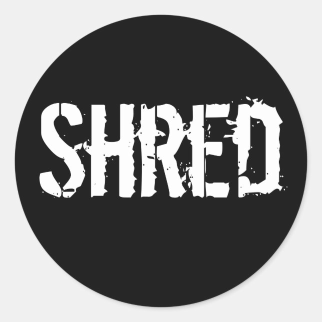 Pegatina Redonda Shred (Anverso)