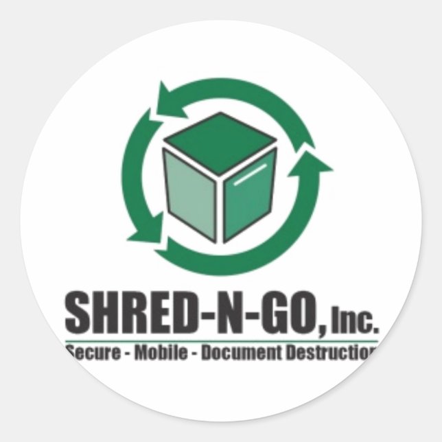 Pegatina Redonda Shred-N-Go (Anverso)