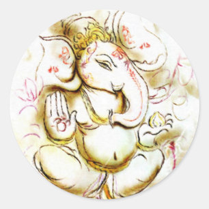 Pegatina Redonda Shree Ganesh