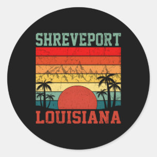 Pegatina Redonda Shreveport Louisiana