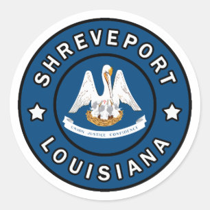 Pegatina Redonda Shreveport Louisiana