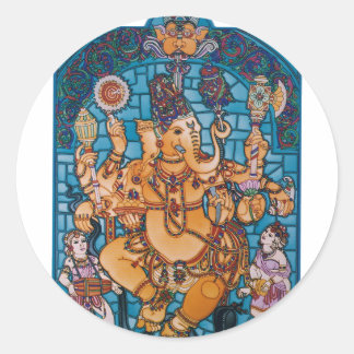 Pegatina Redonda Shri Ganesh