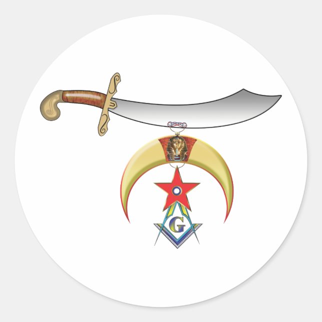 Pegatina Redonda Shrine Mason (Anverso)