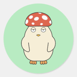 Pegatina Redonda Shroompey Chick