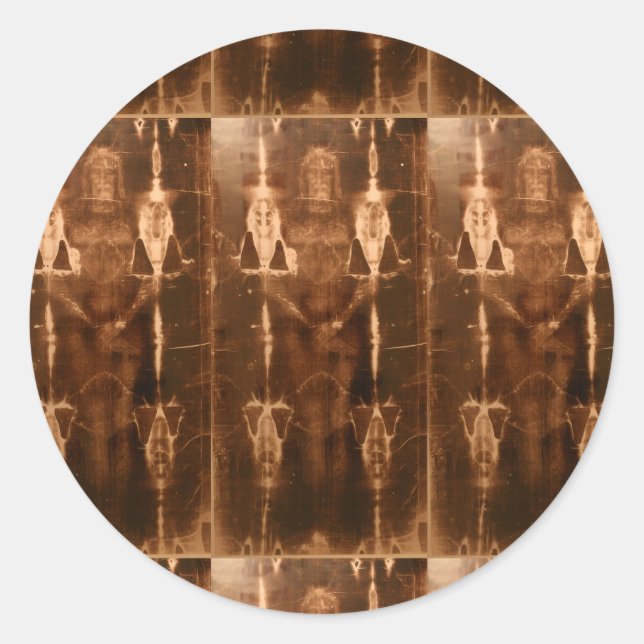 PEGATINA REDONDA SHROUD OF TURIN (Anverso)