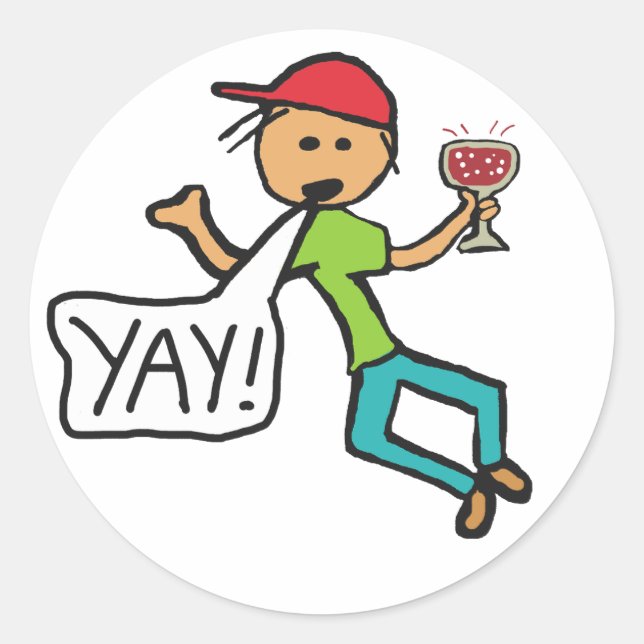 Pegatina Redonda ¡Sí! (Anverso)