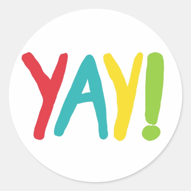 Pegatina Redonda ¡Sí! (Anverso)