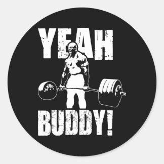 Pegatina Redonda Sí Buddy - Ronnie Coleman Gym Motivational