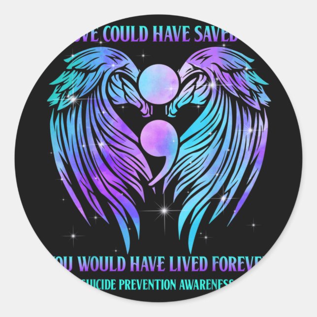 Pegatina Redonda Si El Amor Te Hubiera Salvado También De La Preven (Anverso)