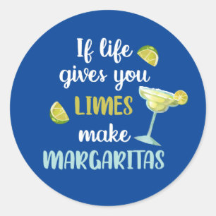 Pegatina Redonda Si la vida te da limosnas haz Margaritas