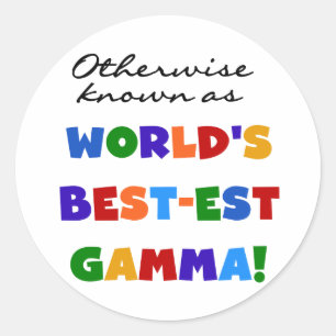 Pegatina Redonda Si no conocido como regalos de la gamma Mejor-est