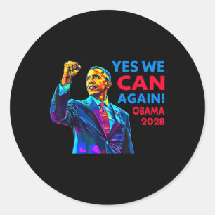 Pegatina Redonda Sí, podemos de nuevo la campaña política de Obama