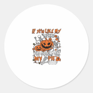 Pegatina Redonda Si Te Gustan Las Calabazas Payaso De Halloween Tar