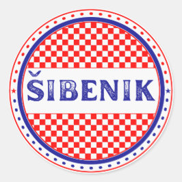 Pegatina Redonda Šibenik City Pride Emblem – Croatian Identity